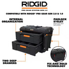 Ridgid 22 In  2 0 Pro Gear System 2-drawer Xl Modular Tool Box Storage Organizer