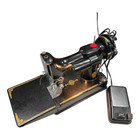 Singer Sewing Machine Model 221-1 Featherweight With Case  Buttonholer   Pedal