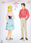 Vintage Uncut 1965 Cinderella Paper Dolls pretty Set rare  1 Top Reproduction