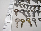 Lot Of 37 Vintage  Flat Keys Assorted Styles Sizes Steampunk