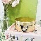 Pier 1 Gold Leaf Coasters Set Of 5 Hollywood Regency Vtg 4 5    With Holder Box