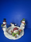 Yankee Candle Snowman Dog   Christmas Lights Large Jar Candle Holder 1628690