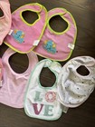 Infant Girl s Drool Bibs Lot Of 11 Princess Love Elephant Baby Infant Bibs