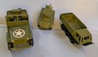      Lot Of 3 Vintage Dinky Toys Military Vehicles - Us Jeep  Armoured Car     