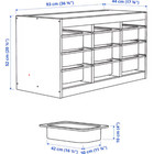 Ikea Trofast Storage Combination With Boxes  Light White Stained Pine white New
