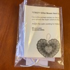 Glittered Heart Craft Kit  Adhesive Foam Disks  Blue Pink White Hanging Ornament