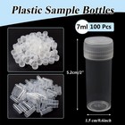 100pcs 7ml Clear Plastic Small Bottle Vials Storage Container Sample Collection