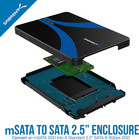 Sabrent Msata To 2 5 Inch Sata Iii Aluminum Enclosure Adapter  ec-mssa 