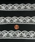 Vintage Lace Trim 1 1 4  Wide Ivory Beige 10 Yards Roses Sewing Crafts Lot 24
