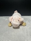 Yomiko Classics Yorkshire Pig Plush Pink Piglet Laying 12 l Big Snout Curly Tail