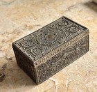 Vintage Elegance  Ornate Steel Trinket Box-perfect For Jewelry  small 