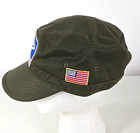 Ooak  Vintage Nissin Usps Postal Service Olive Green Cap Cadet Style Hat New 