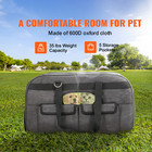 Cat Carrier With Wheels Rolling Pet Carrier With Handle 35 Lbs Black