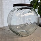 Antique Glass General Store Jar With Lid