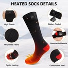 Barchi Heated Socks Rechargeable Electric Settings For Men   Women 7 4v  S Black