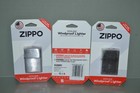  3  Zippo Windproof Lighters  Regular Brushed Finish
