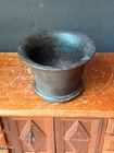 Vintage Cast Bronze Mortar Vessel Apothecary Bowl Pharmacy Metalware Decor