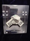  tied Money  Origami Folded New   1 Bill  In A Lucite Block Paper Weight