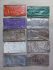 10 Illinois Roadkill Auto Vehicle License Plates Ranging From Years 1962 - Up