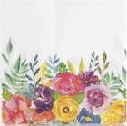 100 Pack Vintage Floral Paper Napkins  6 5 Inch Disposable Cocktail Napkins F   
