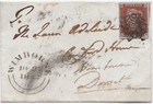 1841 Penny Red On Wrapper Spec Bs1 Plate 12  ne   york  Mx 4 Margin