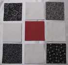 Disappearing 9 Patch Patchwork Quilt Top Kit  black red  1  Usa Homemade 52 x66 