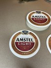 Coasters Imported Amstel Light Double Sided Cardboard Beer Coasters Lot 12pc New