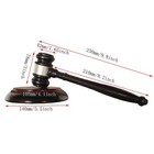 Wood Gavel And Sound Block Set Dark Wood For Judge Lawyer Auction Use