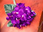 Vintage Millinery Flower Violet 18 Stem Bouquet With 1  Blooms For Hat Purple Uf