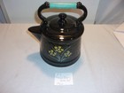 1960 Vintage Mccoy Kookie Kettle Hammered Finnish Yellow Floral Design