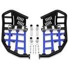 For Yamaha Yfz 450 Nerf Bars Pro Peg Heel Guard Black Bars With Blue Nets