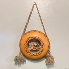 Vintage Romanian Folk Art Hanging Souvenir Ornament Plaque Ornate Handmade 