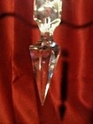 Vintage Cut Crystal 6  Spear-form Prisms  7  With Top Jewel 