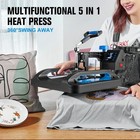 15 x15  5 In 1 Heat Press Machine Transfer Sublimation T-shirt Mug Hat Plate