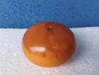 Vintage Bakelite Amber Faturan Bead Ball   Large Swirl Butterscotch Necklace