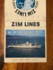 Zim Lines Matchbook Cover Ship Freight Passenger Service Around The World Ny