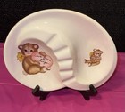 Vintage White Ceramic Dual-compartment Ashtray Or Catch-all Dish 10in