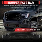 Black Front Bumper Face Bar Steel For 2019 2020 2021 Gmc Sierra 1500 New