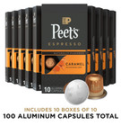 Peet   s Caramel Espresso  100 Medium Roast Pods  Nespresso Compatible 