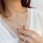 Gorgeous 925 Silver Necklace Pendant Heart Jewelry Cubic Zircon Women Gift