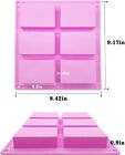 3 Pack Silicone Rectangle Soap Molds With 6 Cavities For Baking Soap Making