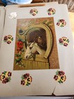 Victorian Scrapbook Page     Chromolithograph Scraps  Cards  C 1900  Two Sided  