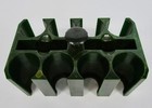 Vintage Bakelite Poker Chip Caddy Holder Green Swirl No Chips 8 Slots