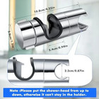 1pc Universal Shower Head Holder Adjustable Abs Chrome Rail Clamp Bracket - New