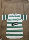 Umbro The Celtic Football Club Men s Green white Striped Soccer Jersey - Small