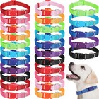 27 Pcs Dog Collar Bulk Adjustable Nylon Puppy Collar For Small Medium Large D   