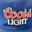 Vintage Coors Light Beer Embroidered Logo Snapback Cap Hat Blue Mesh