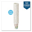 Dixie Perfectouch Paper Hot Cups  12 Oz  Coffee Haze Design  50 pack