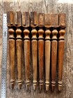 Set Of 8 Antique Solid Walnut  Turned Table Legs Mortise Tenon Style Late 19c
