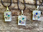Selenite Crystal Necklace Lapis Lazuli Quartz Healing Communication Handmade